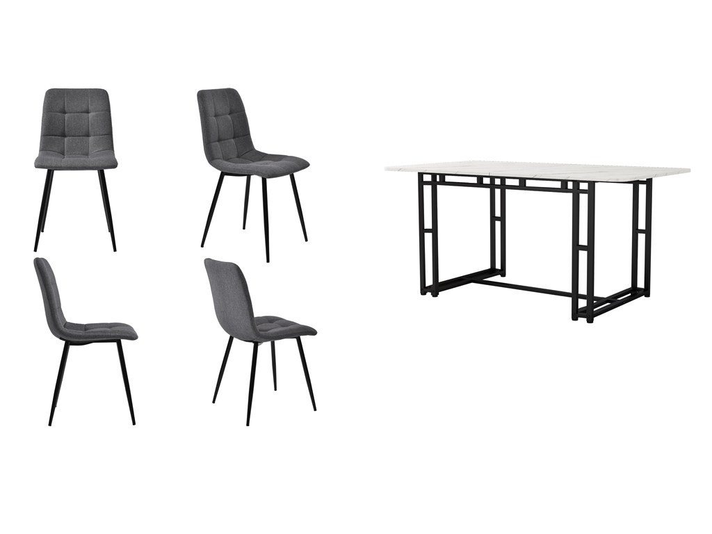 Gotagee Essgruppe Esszimmertisch-Set(5-tlg) Esstisch 80 x 140cm mit 4 Stühlen Sitzgruppe von Gotagee