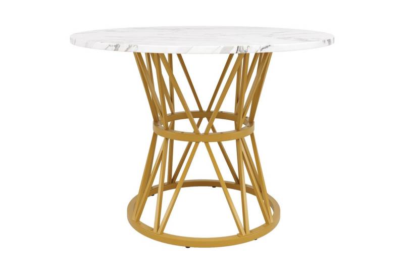 Gotagee Esstisch Runder Esstisch Couchtisch mit verstellbaren Metallbeinen Küchentisch von Gotagee