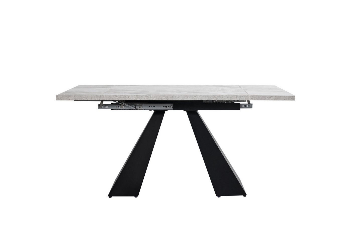 Gotagee Esstisch Teleskoptisch 99-159×74cm Teleskop-Küchentisch Couchtisch Teetisch, Weißer Tischplatte mit Säulenbeinen. von Gotagee
