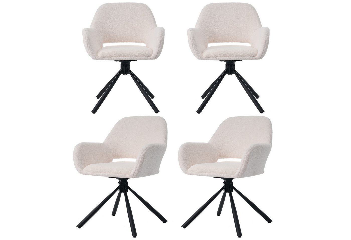 Gotagee Esszimmer-Set Esstisch und Stühlen PU Esszimmerstuhl Loungesessel Esstisch Sherpa, einstellbar Gotagee Esszimmer-Set Esstisch und Stühlen PU Esszimmerstuhl Loungesessel Esstisch Sherpa, einstellbar von Gotagee