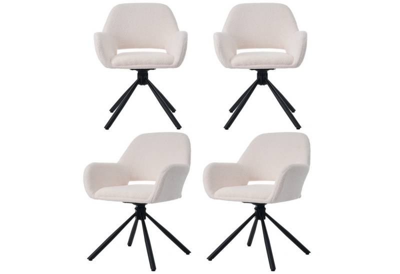 Gotagee Esszimmerstuhl Einzelstuhl Polsterstuhl-Set Sherpa Küchenstuhl Wohnzimmer Stühle von Gotagee