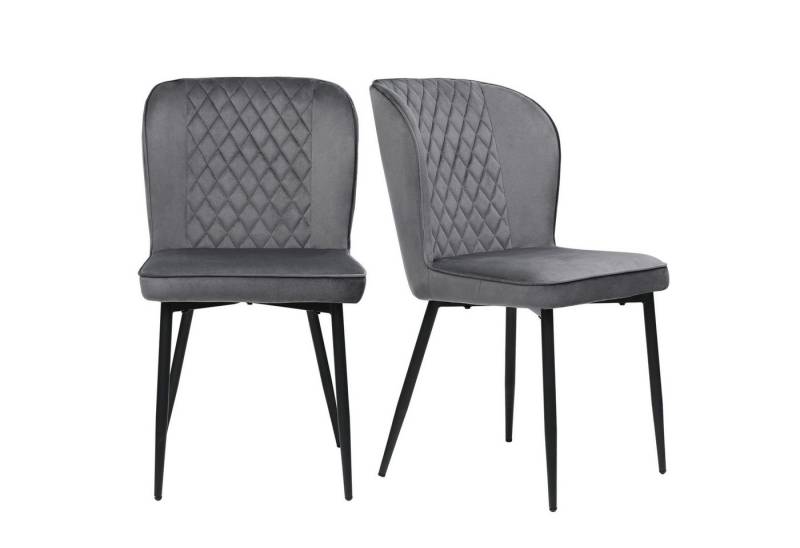Gotagee Esszimmerstuhl Einzelstuhl Polsterstuhl Sitzfläche aus Samt modern Wohnzimmerstuhl, Stuhl mit Rückenlehne,Sitzfläche aus Samt Gestell aus Metall von Gotagee