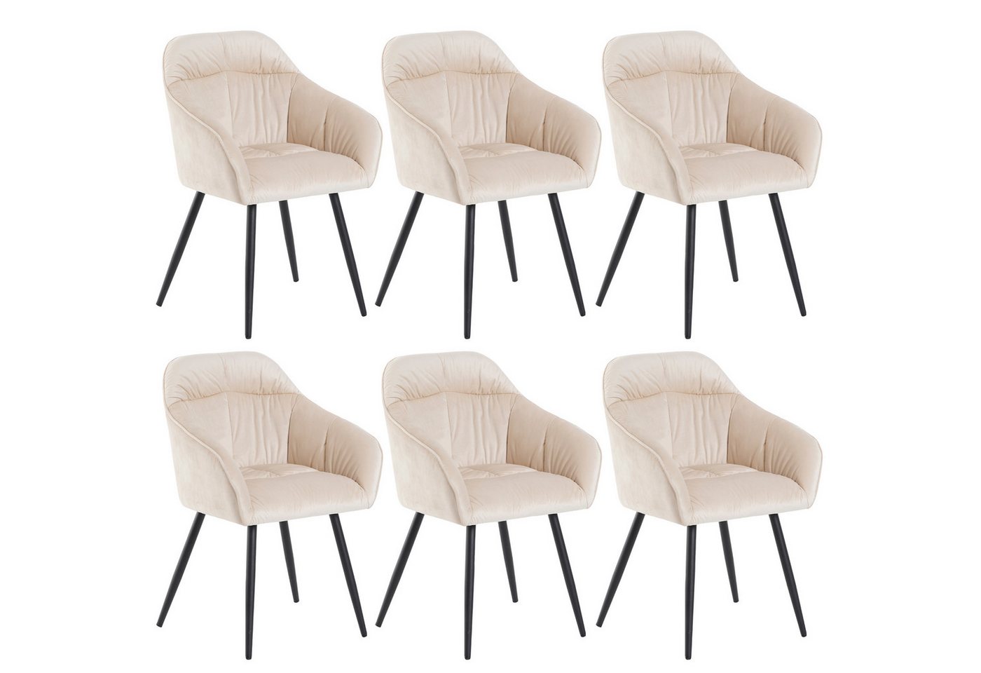 Gotagee Esszimmerstuhl Esszimmerstuhl Stuhlset Samt Küchenstuhl Wohnzimmerstuhl Beige Sessel, Verstellbare Vorderbeine des Stuhls, mit Armlehne Samt Gotagee Esszimmerstuhl Esszimmerstuhl Stuhlset Samt Küchenstuhl Wohnzimmerstuhl Beige Sessel, Verstellbare Vorderbeine des Stuhls, mit Armlehne Samt von Gotagee