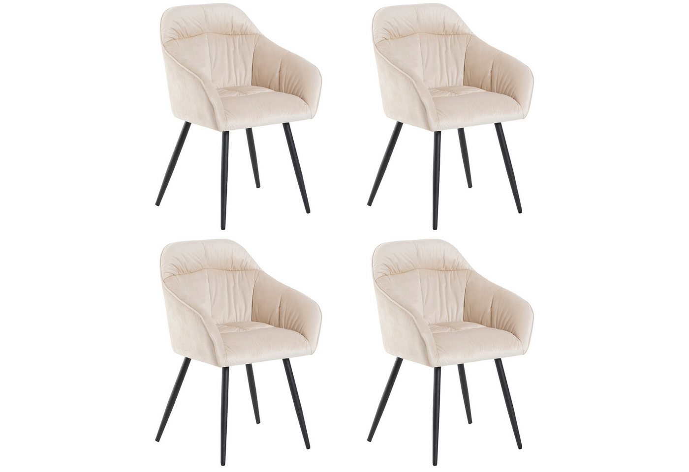 Gotagee Esszimmerstuhl Esszimmerstuhl Stuhlset Samt Küchenstuhl Wohnzimmerstuhl Beige Sessel, Verstellbare Vorderbeine des Stuhls, mit Armlehne Samt Gotagee Esszimmerstuhl Esszimmerstuhl Stuhlset Samt Küchenstuhl Wohnzimmerstuhl Beige Sessel, Verstellbare Vorderbeine des Stuhls, mit Armlehne Samt von Gotagee