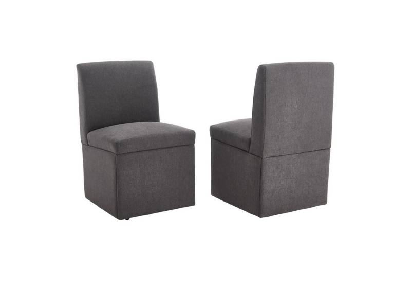 Gotagee Esszimmerstuhl Polsterstühle 2er-Set Drehstühle Küchenstühle Rollstühle Loungesessel, Rollen & Lagerung Bequemer Moderner Rollsessel Weiß für Wohnzimmer . von Gotagee