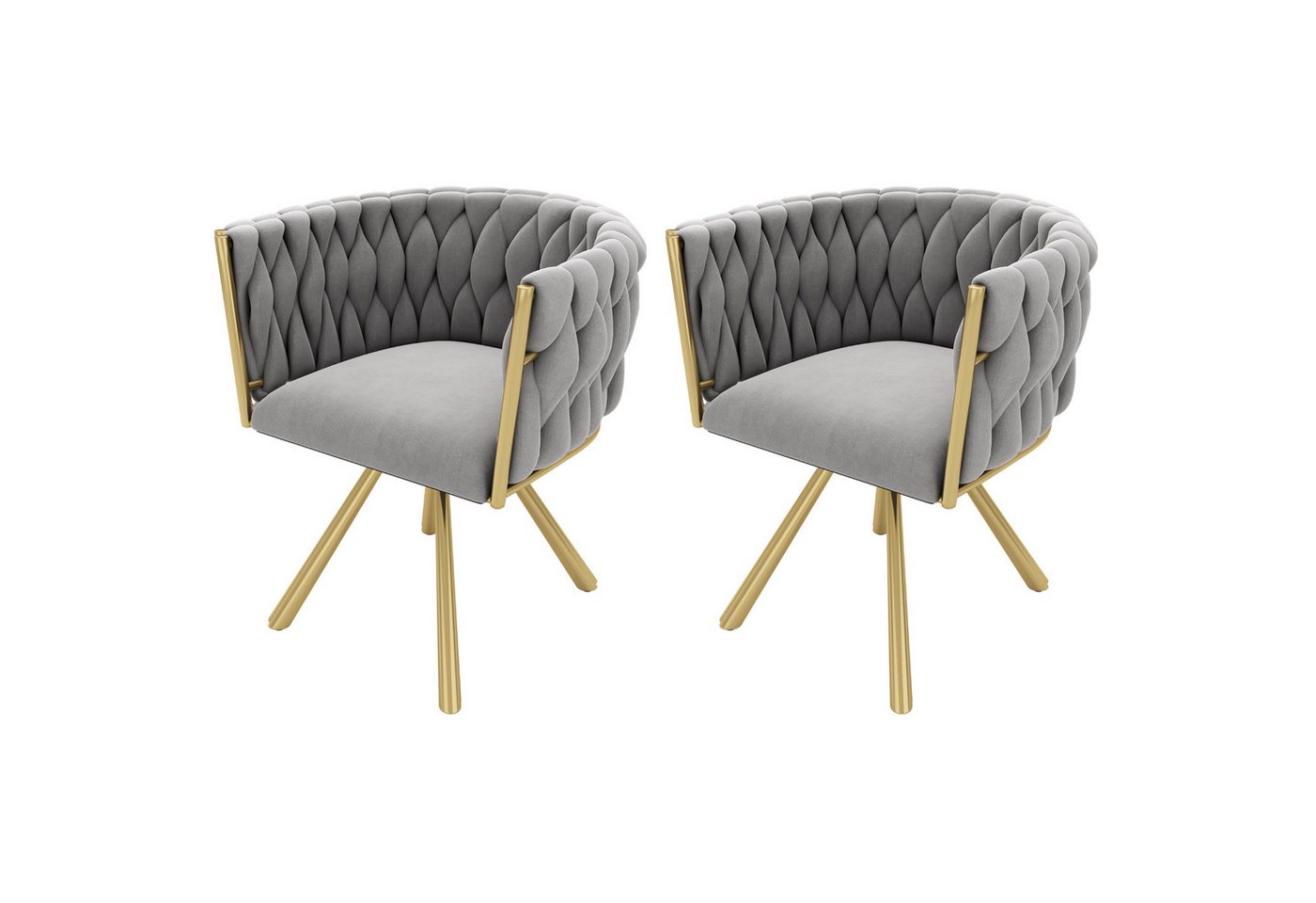 Gotagee Esszimmerstuhl Samt Loungesessel Wohnzimmerstühle Freizeit-Drehstuhl Stuhl-Set Gotagee Esszimmerstuhl Samt Loungesessel Wohnzimmerstühle Freizeit-Drehstuhl Stuhl-Set von Gotagee