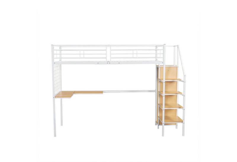 Gotagee Etagenbett Eisenbett Hochbett 90x200cm Kleiderschrank Seitenleiter flaches Bett von Gotagee