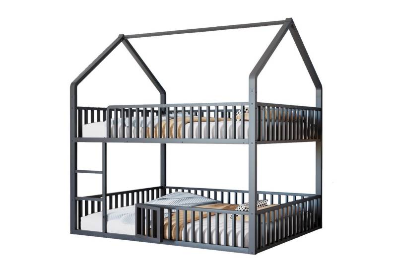 Gotagee Etagenbett Jugendbett 140x200cm Doppelbett Metallbett Modern Kinder-Familienbett, mit Treppe, Loft-Design Gotagee Etagenbett Jugendbett 140x200cm Doppelbett Metallbett Modern Kinder-Familienbett, mit Treppe, Loft-Design von Gotagee