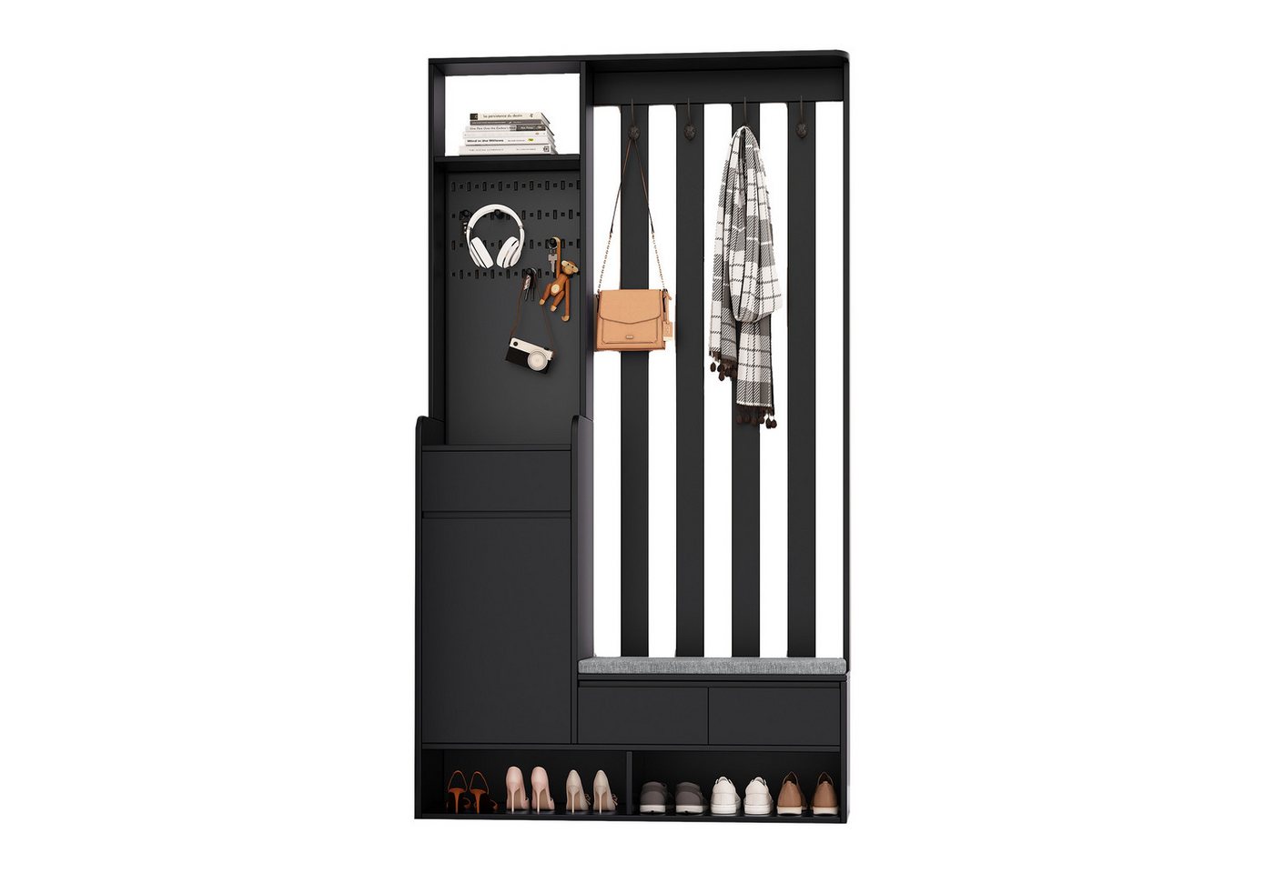 Gotagee Garderobe Flurgarderobe mit Aufbewahrungsbank Schuhschrank mit Stecktafel Gotagee Garderobe Flurgarderobe mit Aufbewahrungsbank Schuhschrank mit Stecktafel von Gotagee