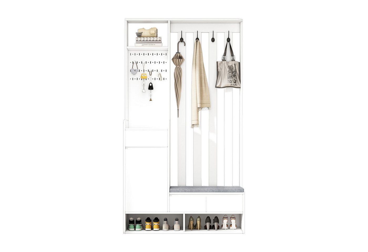 Gotagee Garderobe Flurgarderobe mit Aufbewahrungsbank Schuhschrank mit Stecktafel Gotagee Garderobe Flurgarderobe mit Aufbewahrungsbank Schuhschrank mit Stecktafel von Gotagee
