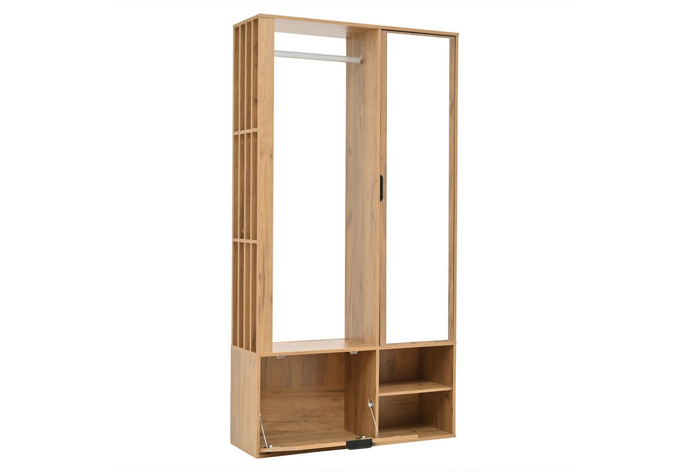 Gotagee Garderobenleiste 6-in-1-Eingangsschrank Flurschrank Garderobenschrank Kleiderablage, zum Aufhängen von Mänteln,Flurschrank mit Wäscheständer Gotagee Garderobenleiste 6-in-1-Eingangsschrank Flurschrank Garderobenschrank Kleiderablage, zum Aufhängen von Mänteln,Flurschrank mit Wäscheständer von Gotagee