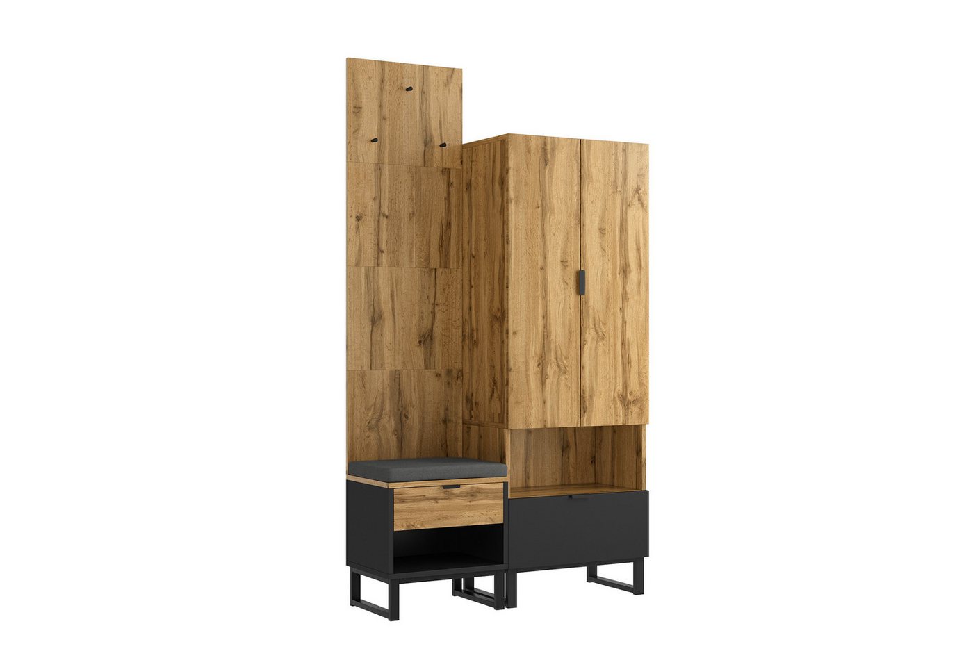 Gotagee Garderobenschrank Flurgarderobe Seitenschrank GarderobenSet mit Schuhbank und Kissen Gotagee Garderobenschrank Flurgarderobe Seitenschrank GarderobenSet mit Schuhbank und Kissen von Gotagee