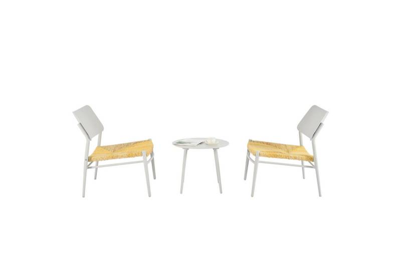 Gotagee Gartenlounge-Set Bistro-Set 3-teilig aluminium Balkonmöbel-Set PE Rattan Ladung 150 kg, Geeignet für Innenhöfe, Gärten und Balkone von Gotagee