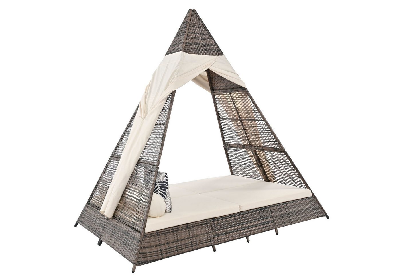 Gotagee Gartenlounge-Set Gartenlounge-Set Rattanzelt geeignet für 2–4 Personen mit Kissen von Gotagee