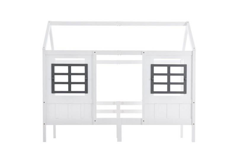 Gotagee Hausbett Tagesbett Einzelbett Fenstern Kiefer Kinderbett Flaches Bett 200x90cm von Gotagee