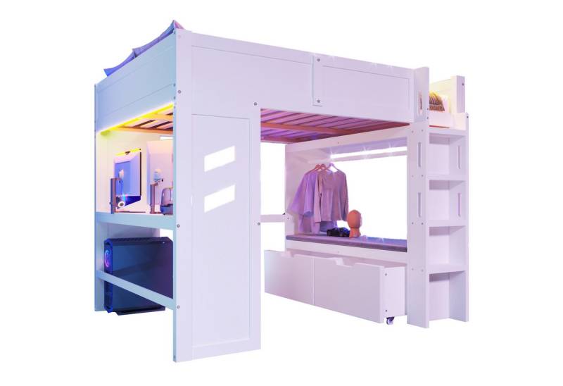 Gotagee Hochbett Holzbett Flachbett Gaming Bett Kinderbett mit Schreibtisch Jugendbett Gotagee Hochbett Holzbett Flachbett Gaming Bett Kinderbett mit Schreibtisch Jugendbett von Gotagee
