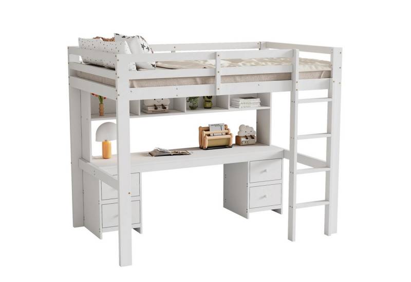 Gotagee Hochbett Kinderbett Gästebett Treppe Jugendbett Stauraum 90x200cm Gotagee Hochbett Kinderbett Gästebett Treppe Jugendbett Stauraum 90x200cm von Gotagee