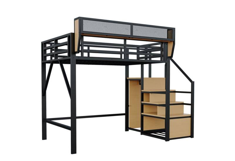 Gotagee Hochbett Metallbett Erwachsenenbett 140x200cm Etagenbett Jugendbett Gästebett von Gotagee