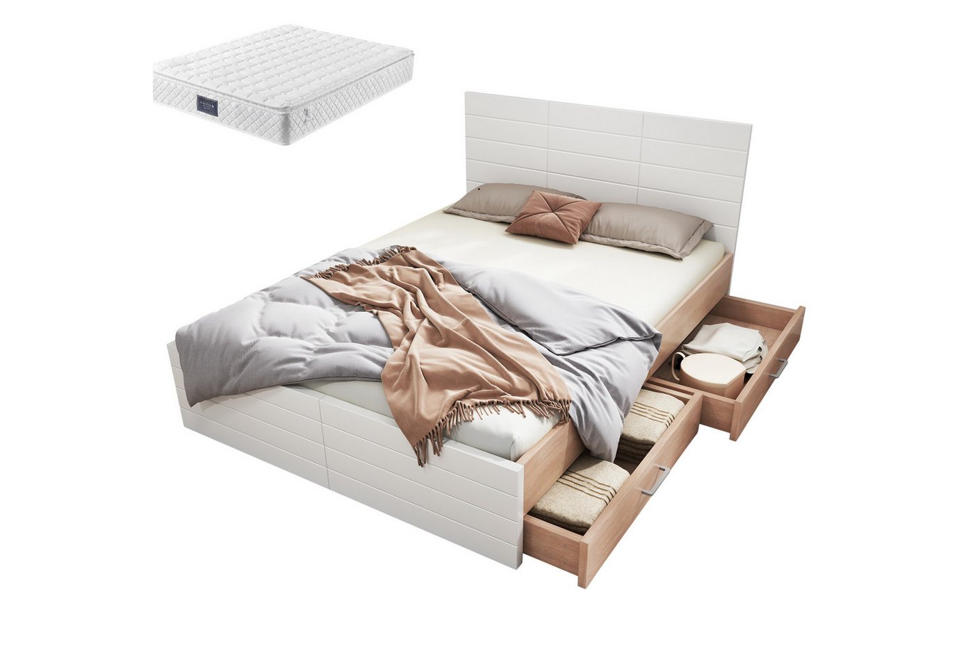 Gotagee Holzbett Doppelbett Einzelbett Mit Matratze Schubladen Jugendbett Gotagee Holzbett Doppelbett Einzelbett Mit Matratze Schubladen Jugendbett von Gotagee