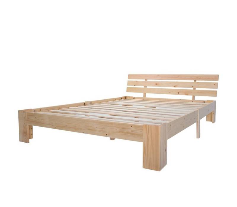 Gotagee Holzbett Massivholz flaches Bett Gästebett Doppelbett Bettgestell 140x200cm Gotagee Holzbett Massivholz flaches Bett Gästebett Doppelbett Bettgestell 140x200cm von Gotagee