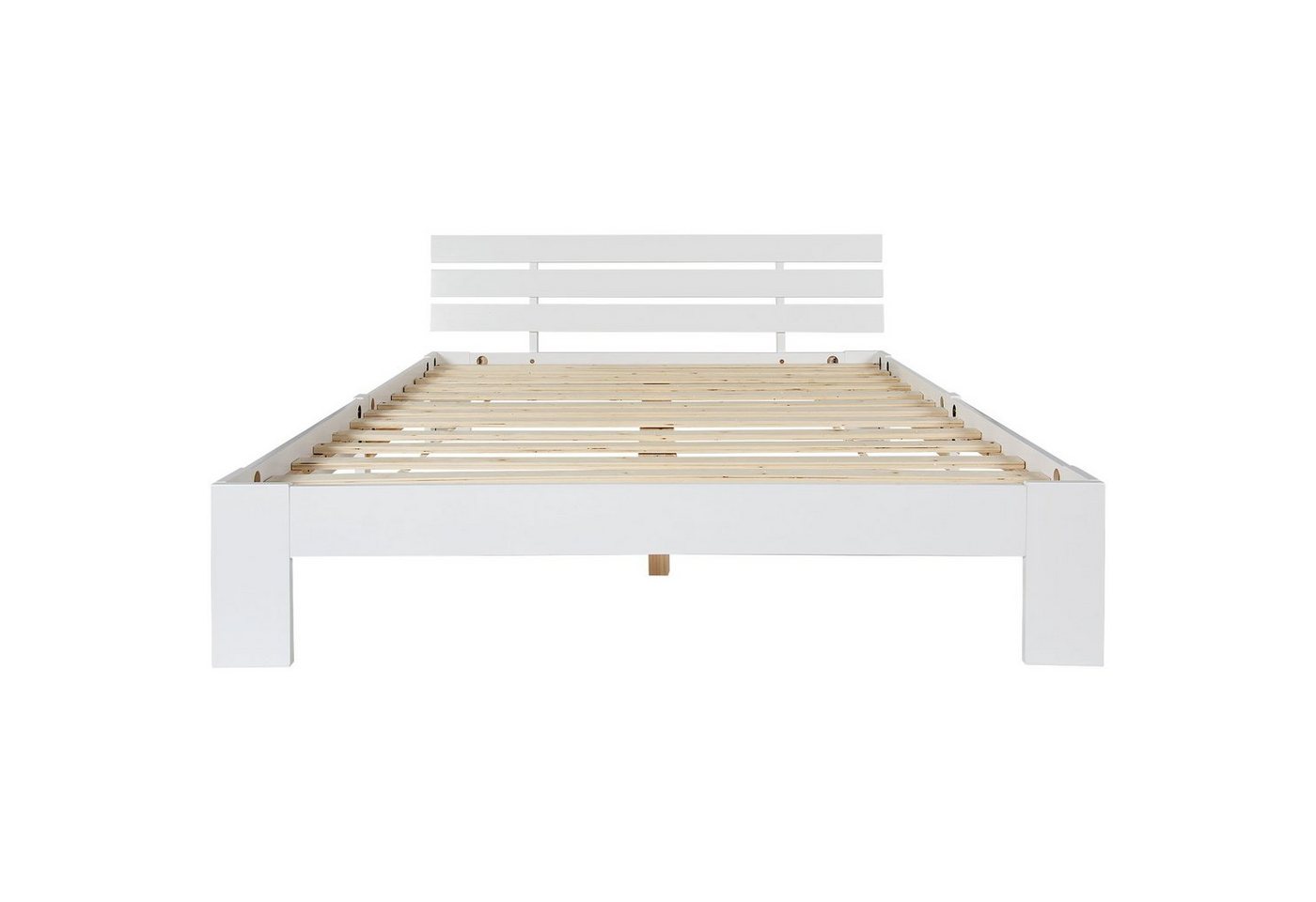 Gotagee Holzbett Massivholz flaches Bett Gästebett Doppelbett Bettgestell 140x200cm Gotagee Holzbett Massivholz flaches Bett Gästebett Doppelbett Bettgestell 140x200cm von Gotagee