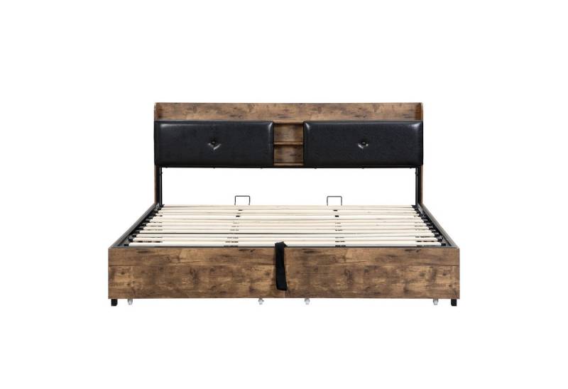 Gotagee Jugendbett Metallbett Doppelbett mit Stauraum-Kopfteil Hydraulikbett Schublade Gotagee Jugendbett Metallbett Doppelbett mit Stauraum-Kopfteil Hydraulikbett Schublade von Gotagee