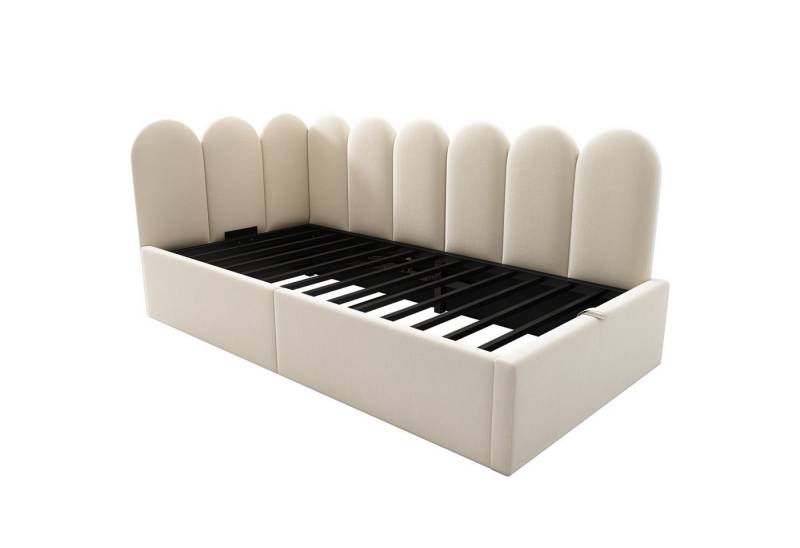 Gotagee Jugendbett Polsterschlafsofa 90x200 cm Schlafsofa Samt mit hydraulischem Stauraum, Tagesbett Schlafsofa mit hydraulischem Stauraum. von Gotagee