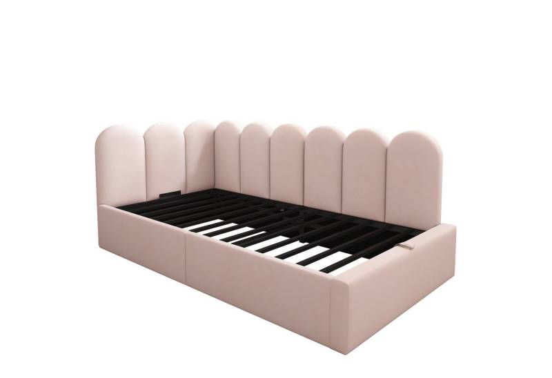 Gotagee Jugendbett Polsterschlafsofa 90x200 cm Schlafsofa Samt mit hydraulischem Stauraum, Tagesbett Schlafsofa mit hydraulischem Stauraum. von Gotagee