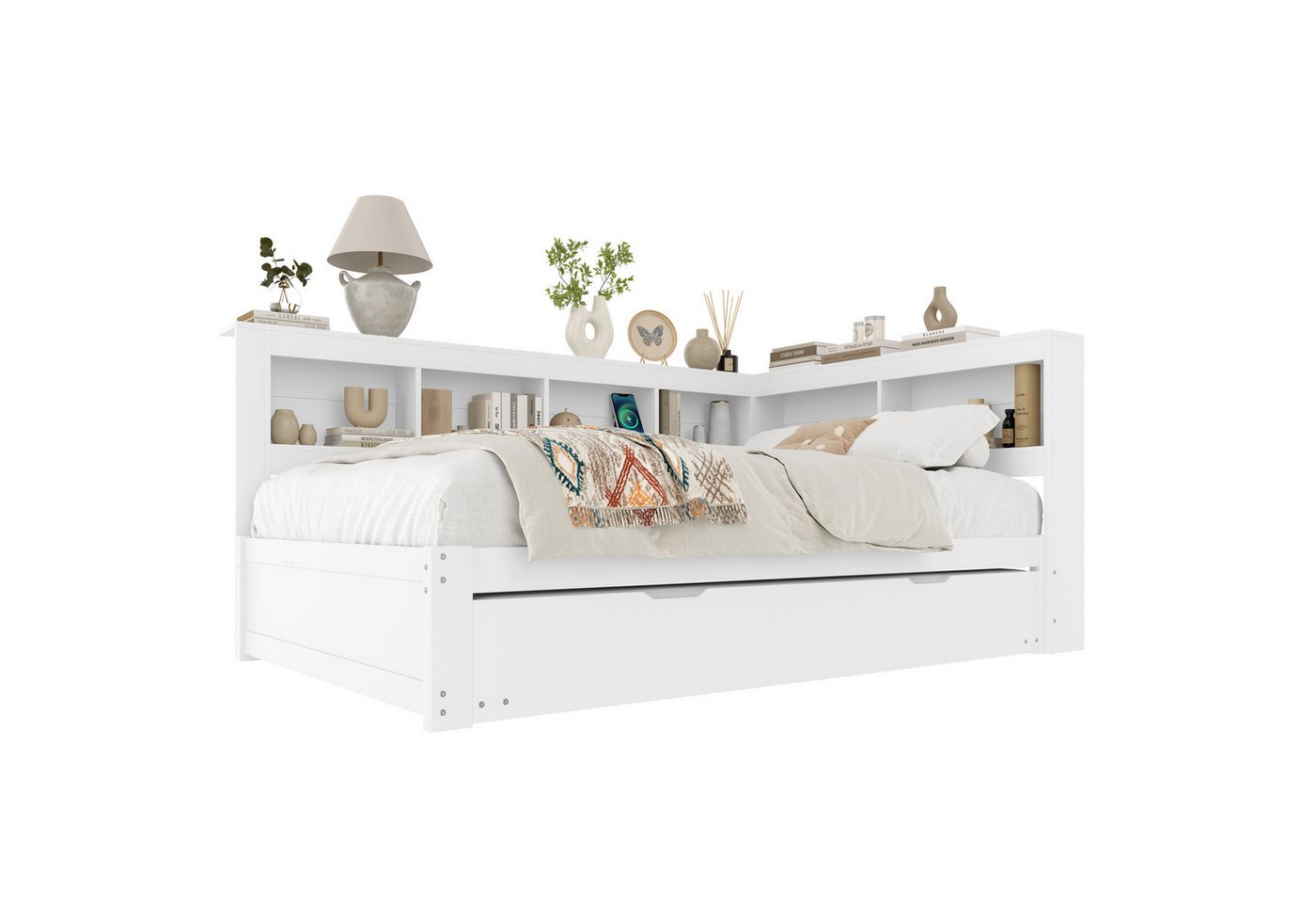 Gotagee Kinderbett Daybett 140x200cm Tagesbett mit ausziehbarem Bett Gästebett Holzbett Gotagee Kinderbett Daybett 140x200cm Tagesbett mit ausziehbarem Bett Gästebett Holzbett von Gotagee