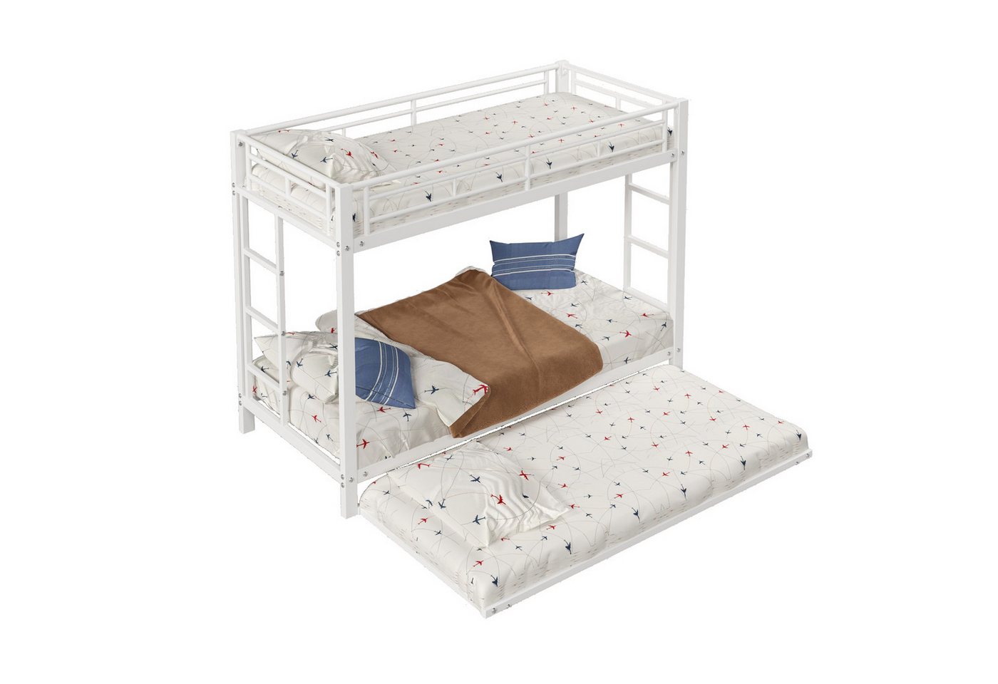 Gotagee Kinderbett Etagenbett 90 x 200 cm Eisenrahmenbett Jugendbett mit Ausziehbett, hohe Geländer, EN747 zertifiziert, robuste Konstruktion Gotagee Kinderbett Etagenbett 90 x 200 cm Eisenrahmenbett Jugendbett mit Ausziehbett, hohe Geländer, EN747 zertifiziert, robuste Konstruktion von Gotagee