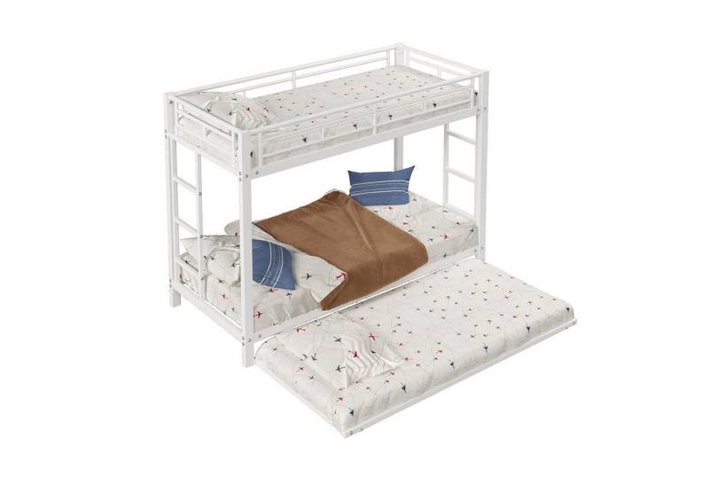 Gotagee Kinderbett Etagenbett 90 x 200 cm Eisenrahmenbett Jugendbett mit Ausziehbett, hohe Geländer, EN747 zertifiziert, robuste Konstruktion Gotagee Kinderbett Etagenbett 90 x 200 cm Eisenrahmenbett Jugendbett mit Ausziehbett, hohe Geländer, EN747 zertifiziert, robuste Konstruktion von Gotagee