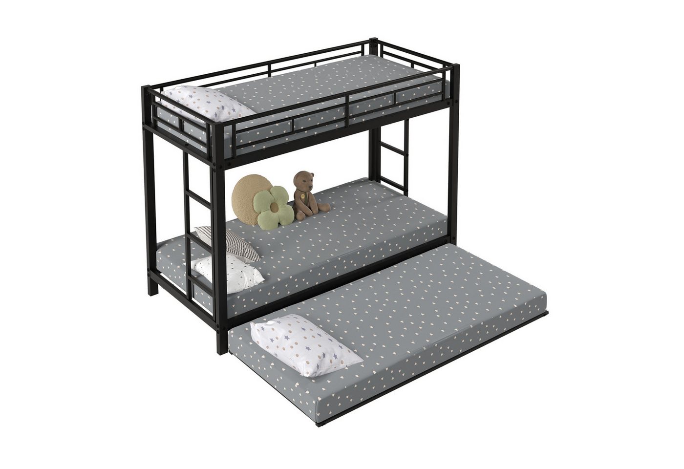 Gotagee Kinderbett Etagenbett 90 x 200 cm Eisenrahmenbett Jugendbett mit Ausziehbett, hohe Geländer, EN747 zertifiziert, robuste Konstruktion Gotagee Kinderbett Etagenbett 90 x 200 cm Eisenrahmenbett Jugendbett mit Ausziehbett, hohe Geländer, EN747 zertifiziert, robuste Konstruktion von Gotagee