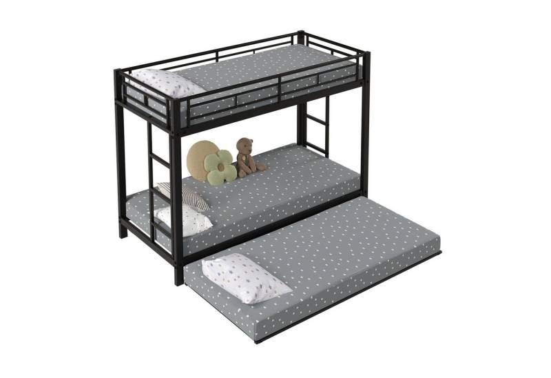 Gotagee Kinderbett Etagenbett 90 x 200 cm Eisenrahmenbett Jugendbett mit Ausziehbett, hohe Geländer, EN747 zertifiziert, robuste Konstruktion Gotagee Kinderbett Etagenbett 90 x 200 cm Eisenrahmenbett Jugendbett mit Ausziehbett, hohe Geländer, EN747 zertifiziert, robuste Konstruktion von Gotagee