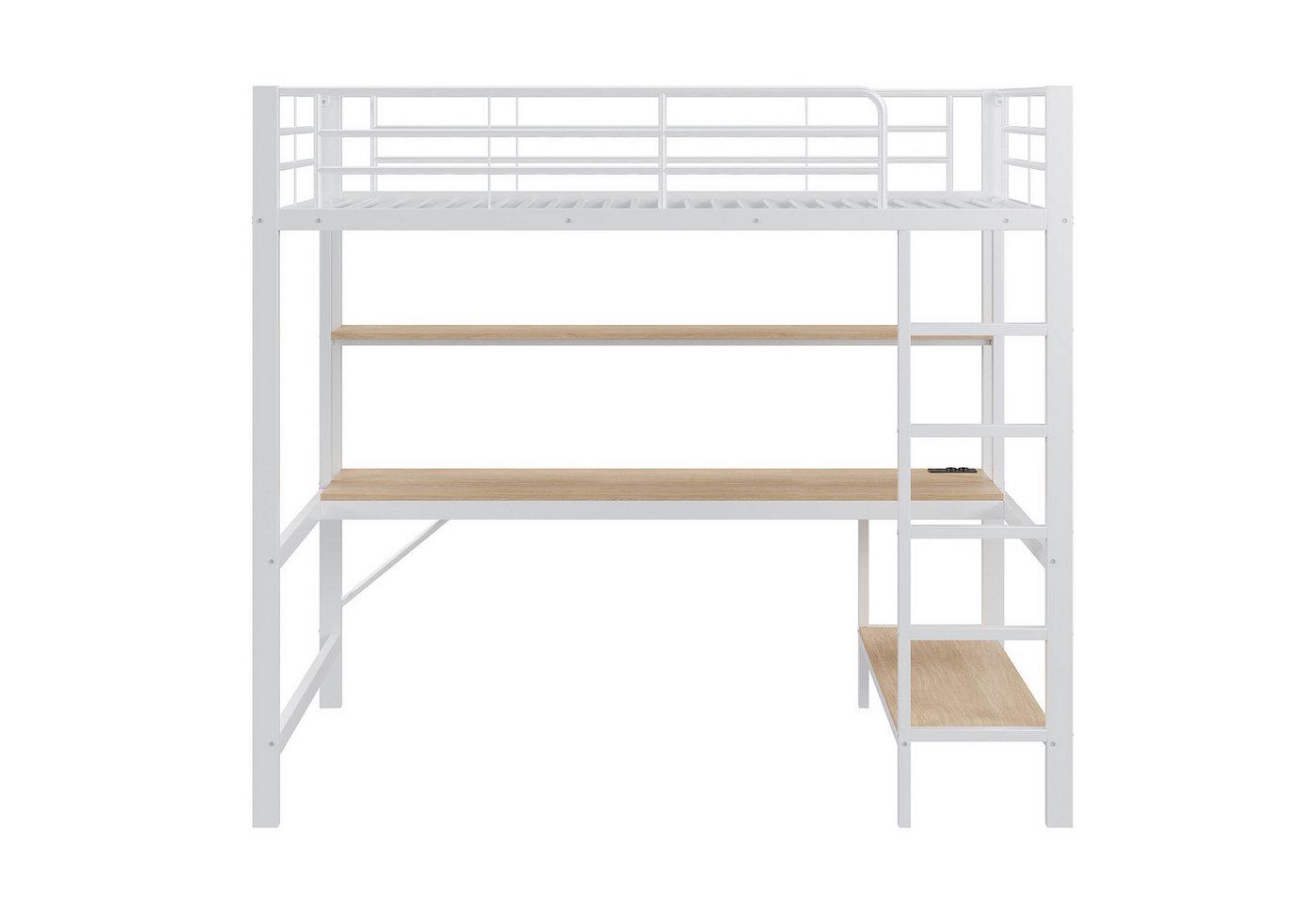 Gotagee Kinderbett Hochbett 90x200 cm Jugendbett Gästebett mit Sprossen Leiter USB, Mit LED-Leuchten, Schreibtisch, mehrstöckiges Regal. Gotagee Kinderbett Hochbett 90x200 cm Jugendbett Gästebett mit Sprossen Leiter USB, Mit LED-Leuchten, Schreibtisch, mehrstöckiges Regal. von Gotagee