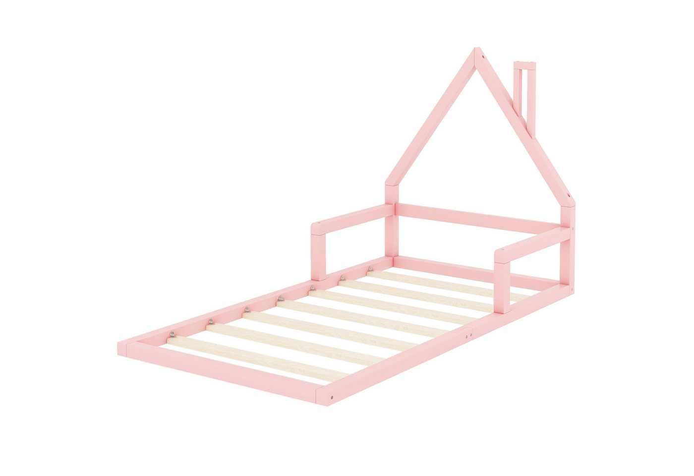 Gotagee Kinderbett Jugendbett Flachbett Hausbett Massivholzbett Einzelbett(ohne Matratze) von Gotagee