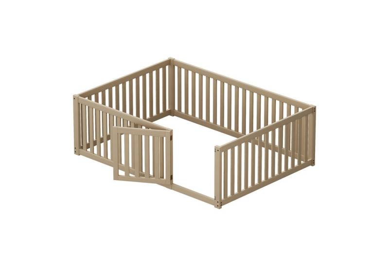 Gotagee Kinderbett Modulbett Flachbett Zaunbett Modernes Design Holzbett Gästebett Natur von Gotagee