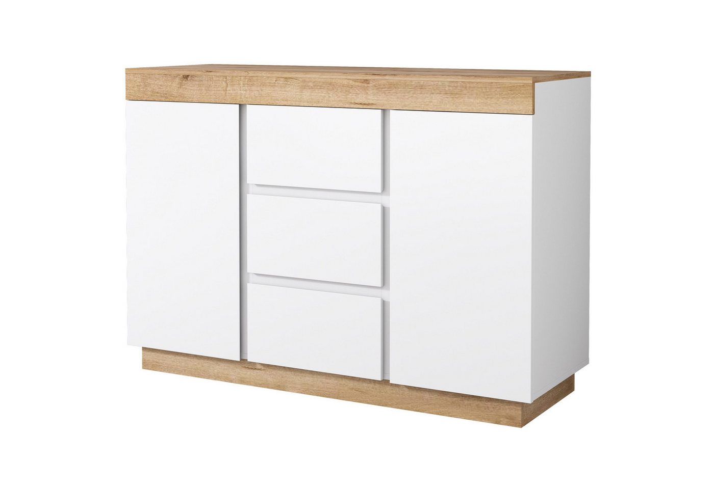 Gotagee Kommode Schließfach Anrichte Beistellschrank Wohnzimmerschrank 3 Schubladen, für Schlafzimmer und Wohnzimmer, E1-Spanplatte Gotagee Kommode Schließfach Anrichte Beistellschrank Wohnzimmerschrank 3 Schubladen, für Schlafzimmer und Wohnzimmer, E1-Spanplatte von Gotagee