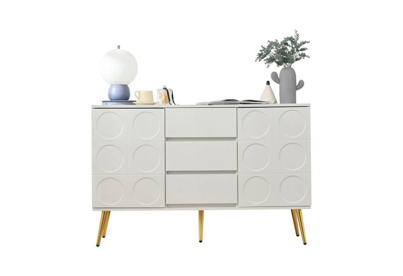 Gotagee Kommode Sideboard mit 3 Schubladen Schminktisch Wohnzimmerschrank Anrichte von Gotagee