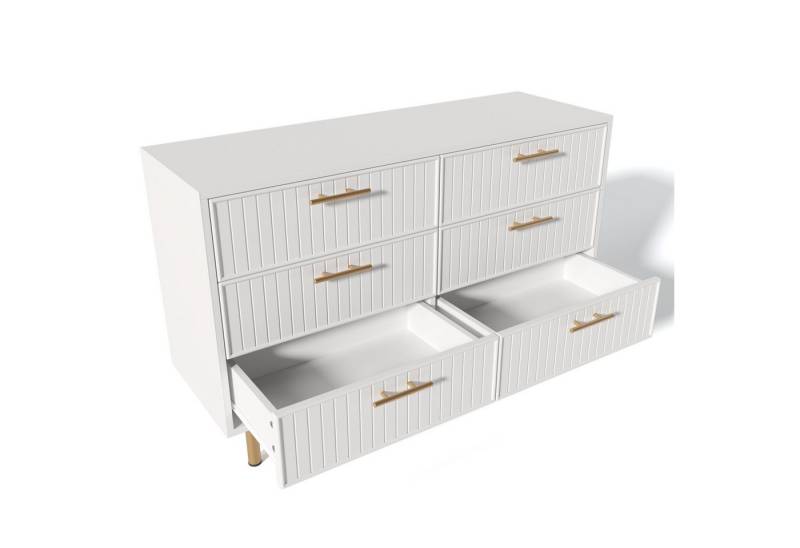 Gotagee Kommode Türkommoden Weiß Schließfächer Schubladenkommode Highboard Sideboard von Gotagee