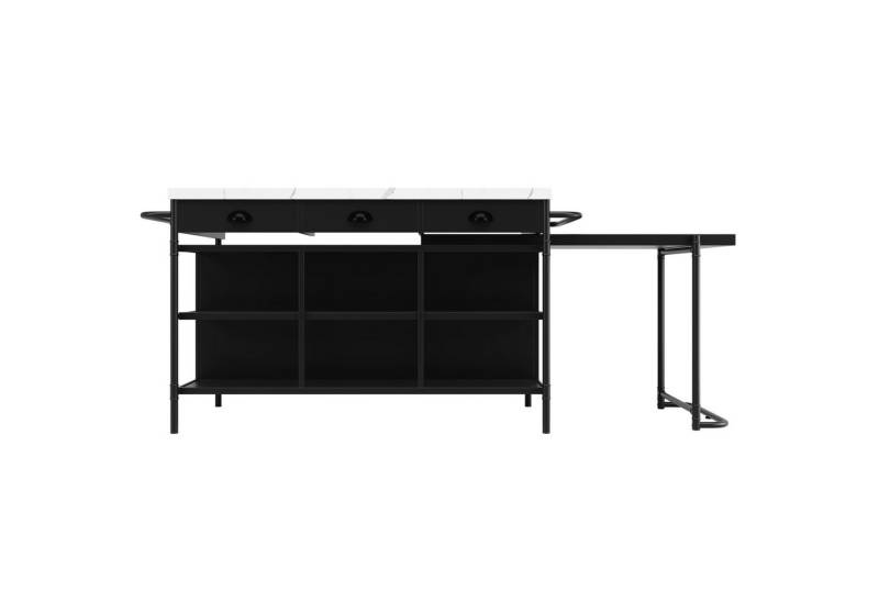 Gotagee Kücheninsel Multifunktionales Küchen und Esszimmer-Möbel Küchenregal Küchewagen, MDF Arbeitsplatte Küche Regal. von Gotagee