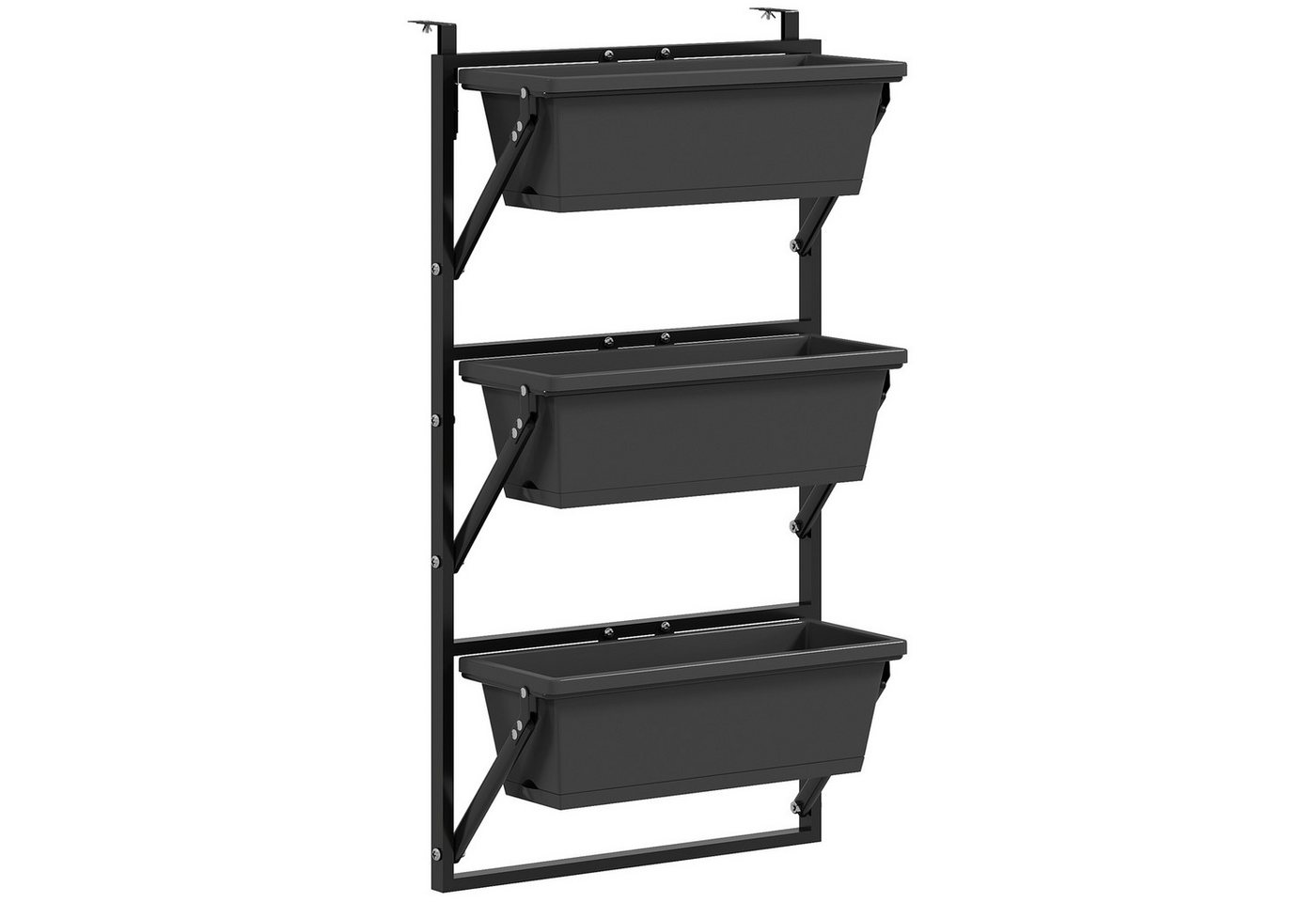 Gotagee Pflanzkübel 3er Set Blumentopf 56x42 cm Pflanztöpfe Kunststoff Blumenkübel Schwarz Gotagee Pflanzkübel 3er Set Blumentopf 56x42 cm Pflanztöpfe Kunststoff Blumenkübel Schwarz von Gotagee