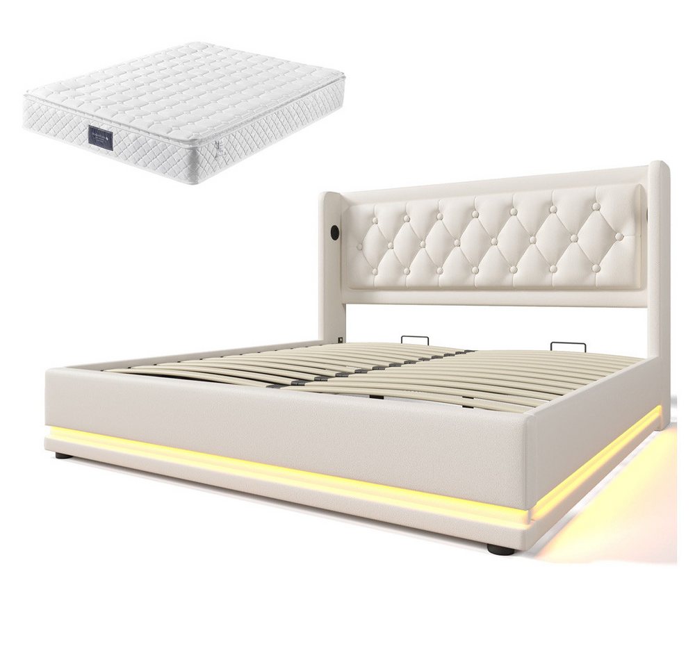 Gotagee Polsterbett 140 x 200 cm Doppelbett Multifunktionsbett Mit Matratze Jugendbett Gotagee Polsterbett 140 x 200 cm Doppelbett Multifunktionsbett Mit Matratze Jugendbett von Gotagee