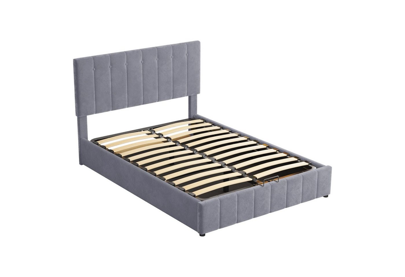 Gotagee Polsterbett 140X200CM Hydraulisch Bettstauraum Samtstoff Doppelbett Jugendbett von Gotagee