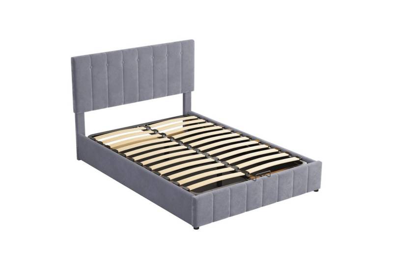 Gotagee Polsterbett 140X200CM Hydraulisch Bettstauraum Samtstoff Doppelbett Jugendbett von Gotagee