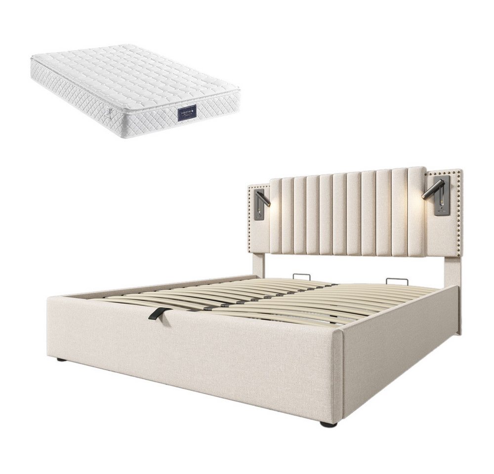 Gotagee Polsterbett Gästebett 160x200cm Doppelbett Mit Matratze Jugendbett Erwachsenenbett Gotagee Polsterbett Gästebett 160x200cm Doppelbett Mit Matratze Jugendbett Erwachsenenbett von Gotagee