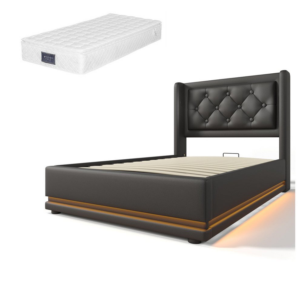 Gotagee Polsterbett 90 x 200 cm Einzelbett Multifunktionsbett Mit Matratze Jugendbett Gotagee Polsterbett 90 x 200 cm Einzelbett Multifunktionsbett Mit Matratze Jugendbett von Gotagee