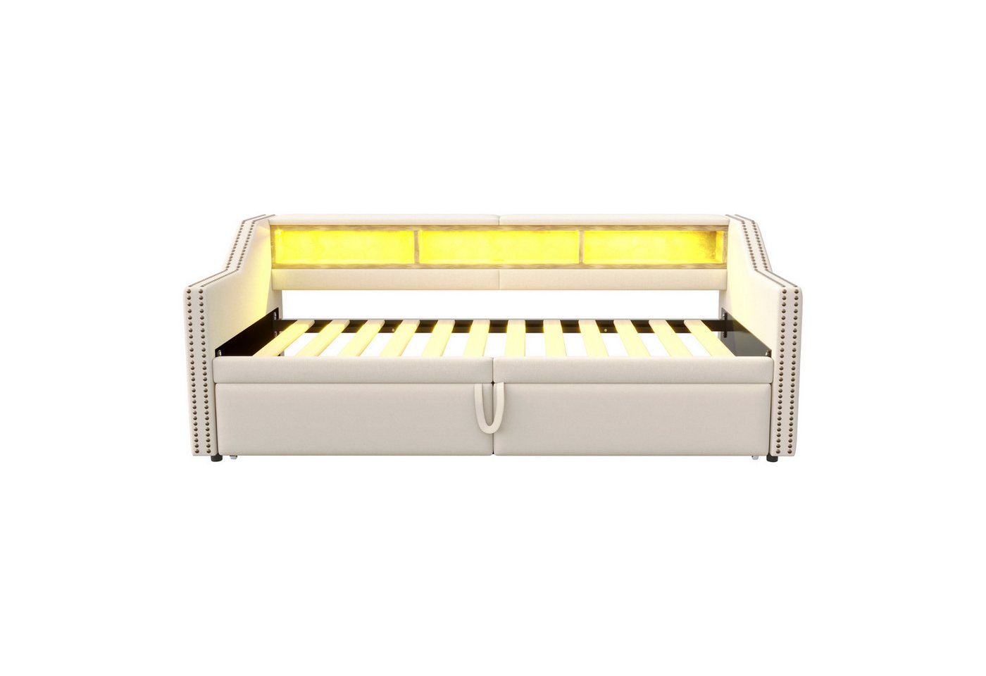 Gotagee Polsterbett Ausziehbares Schlafsofa 90/180 x 200 cm Multifunktionales Staufach, Mit Lattenrost,LED-Licht und USB-Buchse Gotagee Polsterbett Ausziehbares Schlafsofa 90/180 x 200 cm Multifunktionales Staufach, Mit Lattenrost,LED-Licht und USB-Buchse von Gotagee