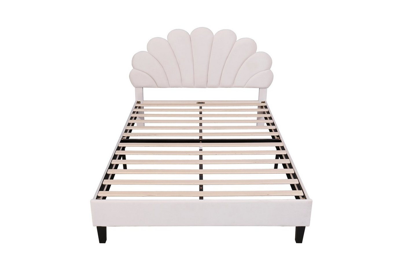 Gotagee Polsterbett Bettgestell Samtstoff Gästebett Einzelbett Doppelbett Jugendbett, mit blumenförmigem Kopfteil und Lattenrost Gotagee Polsterbett Bettgestell Samtstoff Gästebett Einzelbett Doppelbett Jugendbett, mit blumenförmigem Kopfteil und Lattenrost von Gotagee