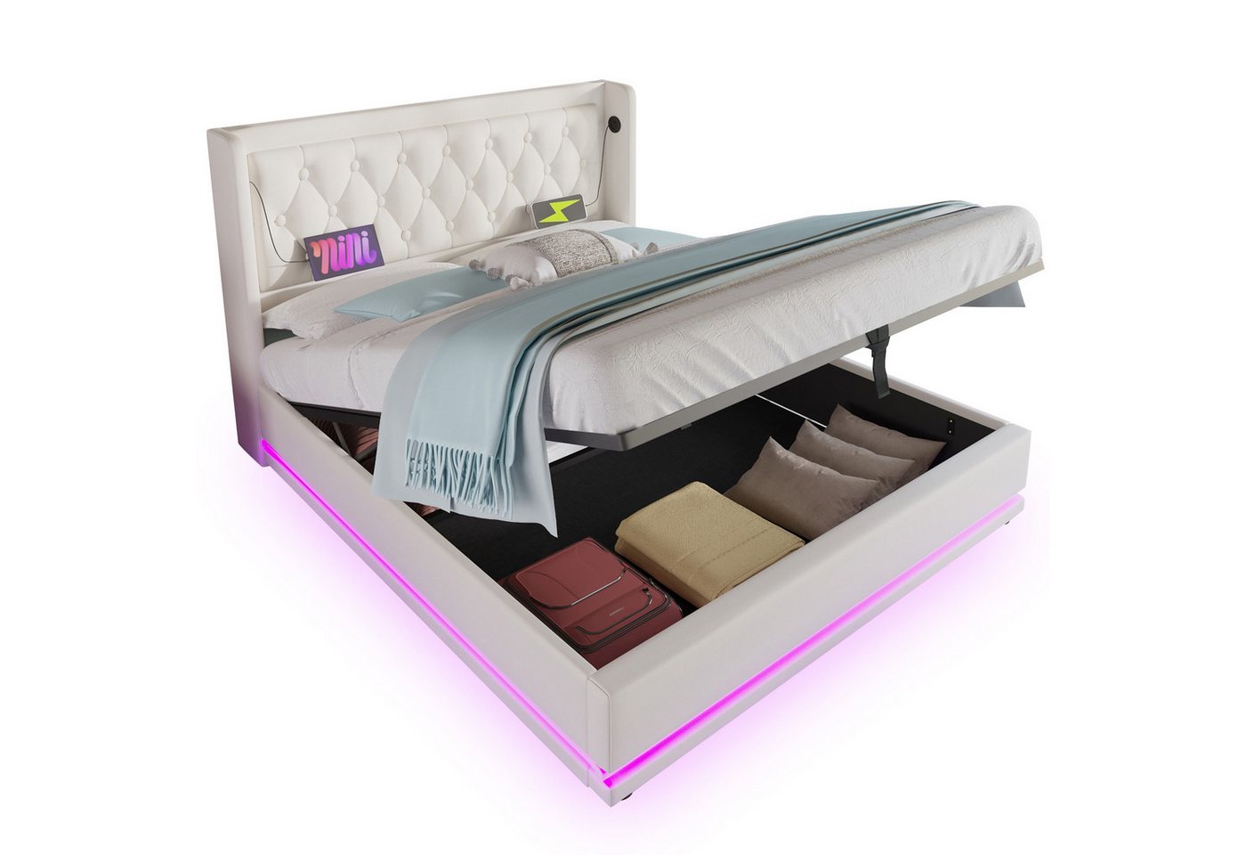 Gotagee Polsterbett Doppelbett 140 x 200 cm Jugendbett Multifunktionsbett Mit Matratze Gotagee Polsterbett Doppelbett 140 x 200 cm Jugendbett Multifunktionsbett Mit Matratze von Gotagee