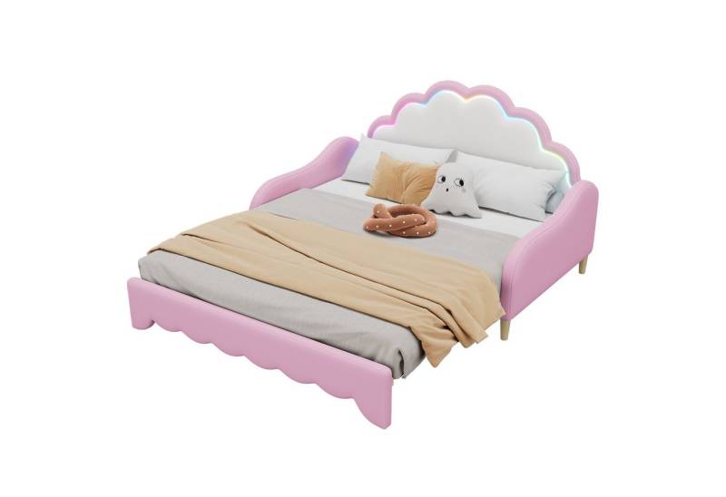 Gotagee Polsterbett Doppelbett Sofabett 140x200 Funktionbett mit Fernbedienung Modern, umwandelbar in eine Liegefläche von Gotagee